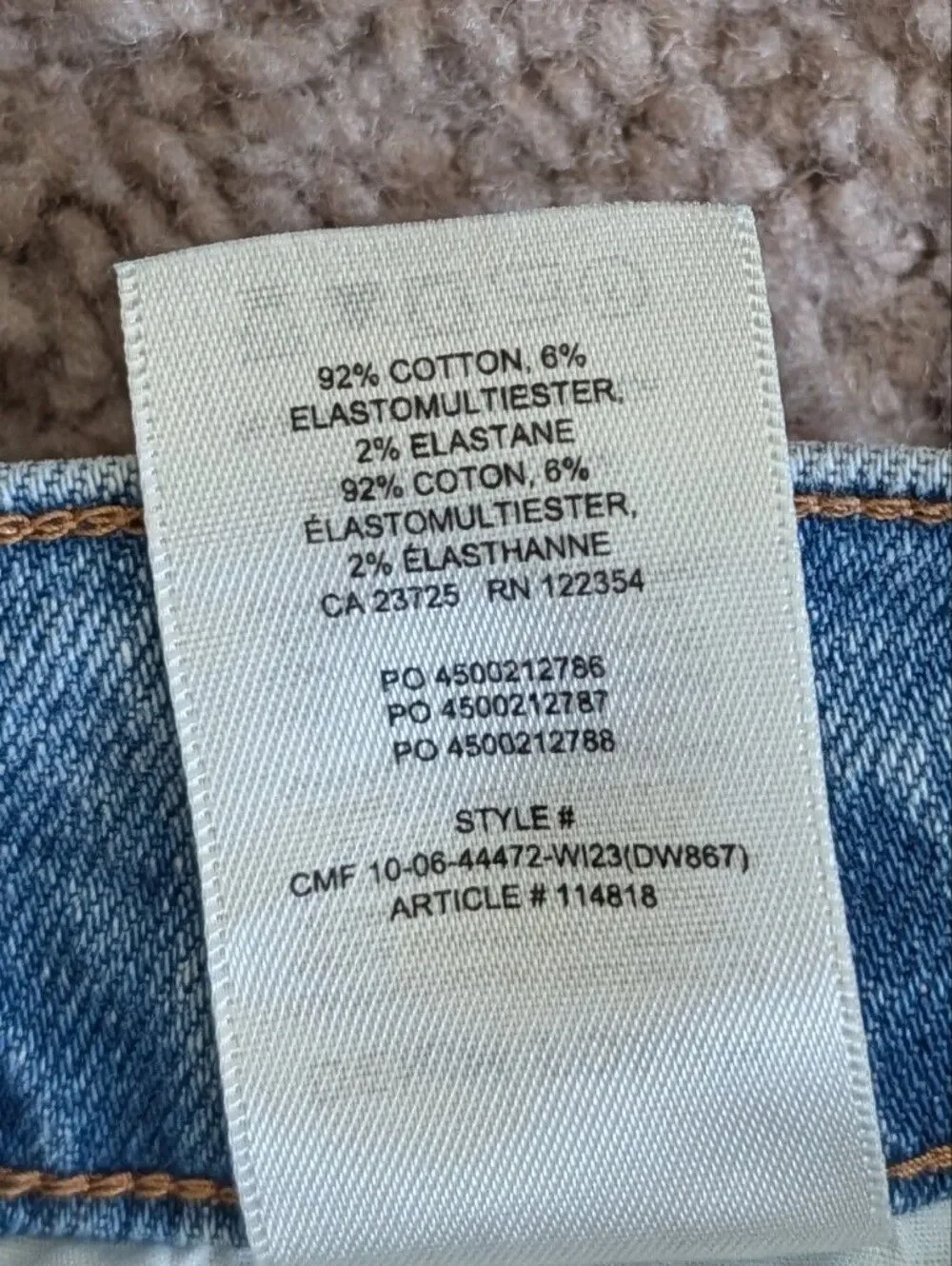 Aritzia Denim Forum Womens 7 yrs Bleu Taboo The Arlo Hi-Rise Cuff Jean Size 24